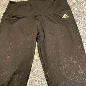 Adidas black floral print leggings